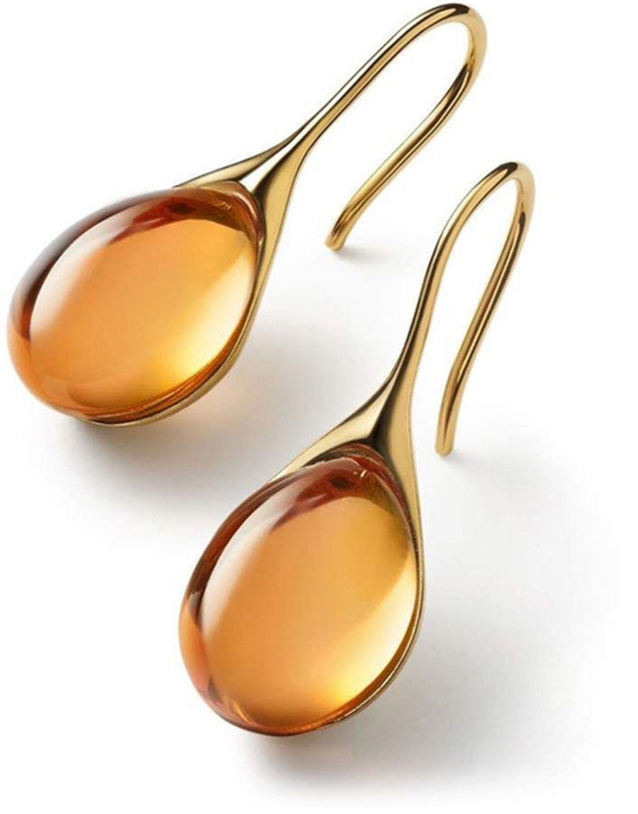 Drop-shaped Geometric Ear Hook Fashion Commuter Rings