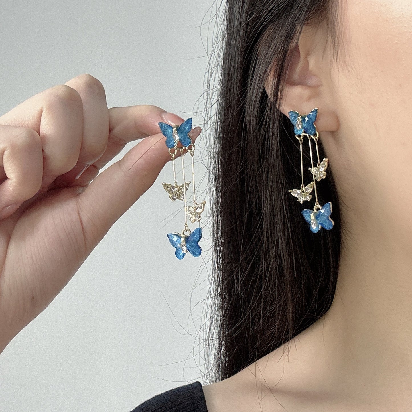 Butterfly Tassel Fashion Personality Affordable Luxury High Earrings