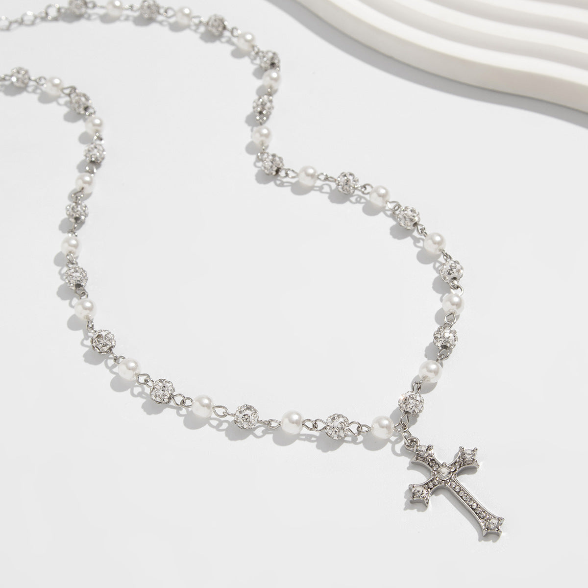 Pearl Style Hip Hop Niche Personality Necklace