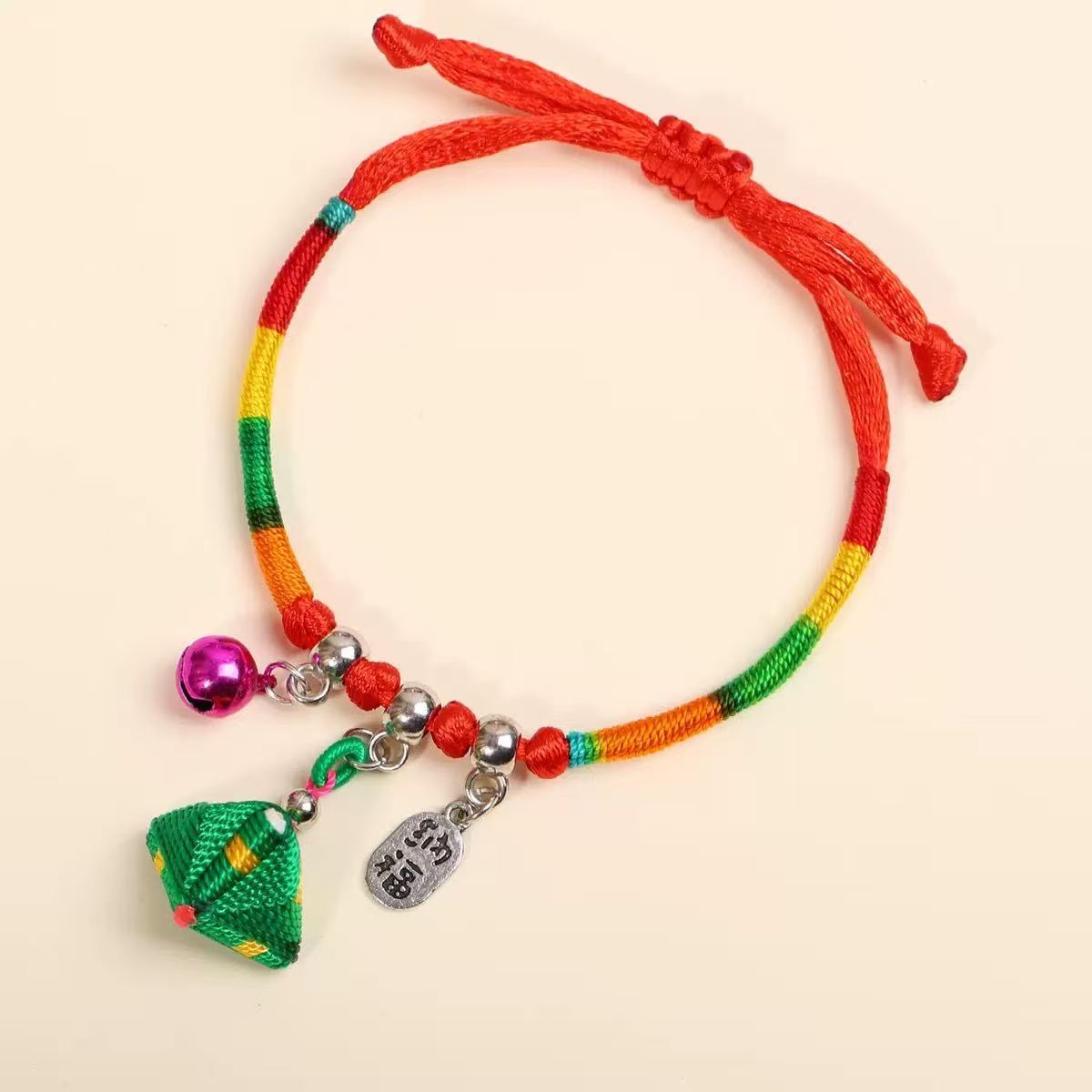 Dragon Boat Festival Colorful Rope Small Red Hand-woven Tiger Head Bracelet