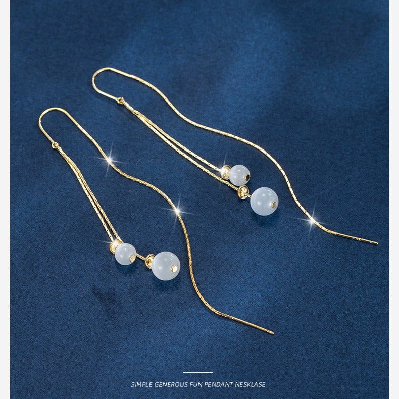 Women's Sier Thread Trendy Summer Sterling Niche High Sense Ear Line