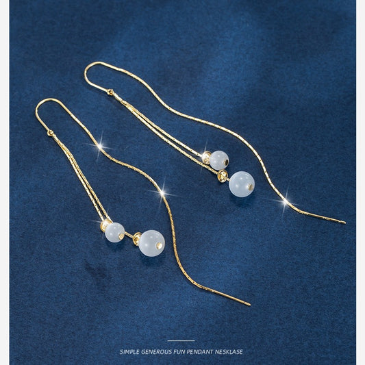 Women's Sier Thread Trendy Summer Sterling Niche High Sense Ear Line