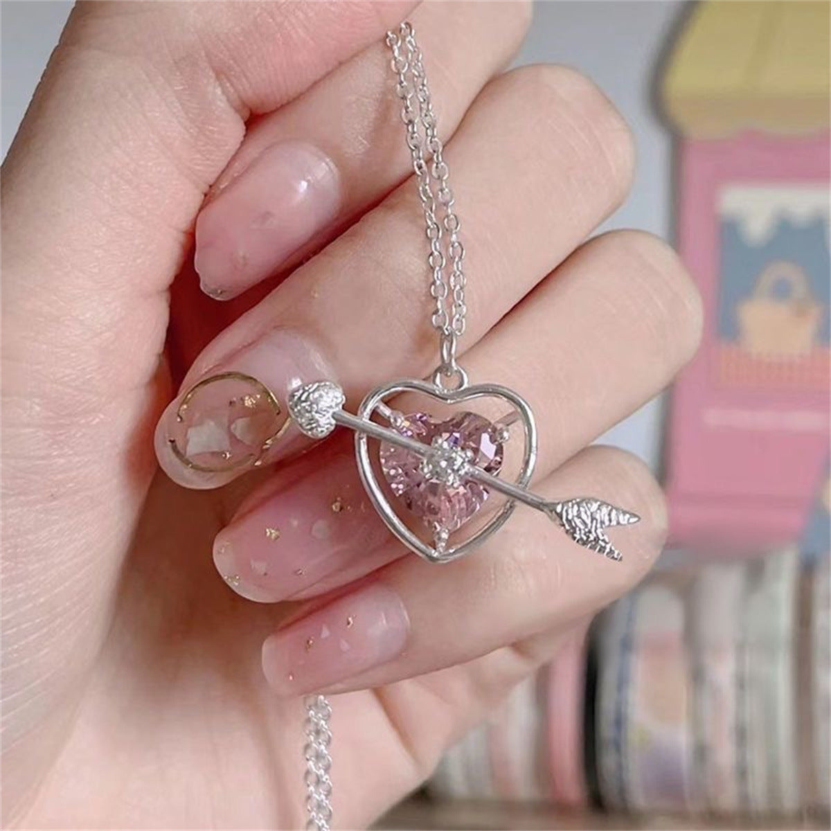 Luxury Sweet Loving Heart Clavicle Chain Niche High Necklaces