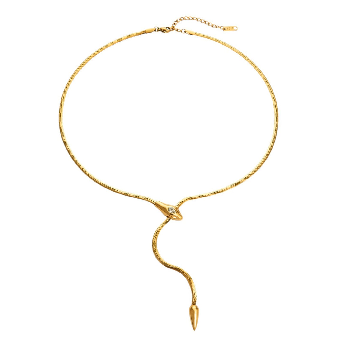Design Sense Spirit Snake Zircon Titanium Steel Bone Retro Advanced Necklaces
