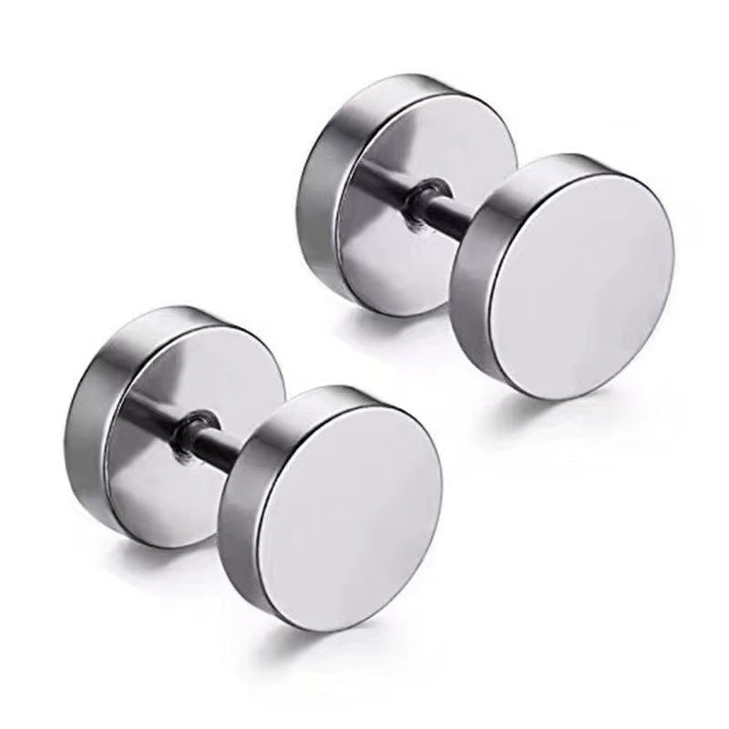 Men's Hip Hop Rock Cross Screw Vintage Dragon Earrings
