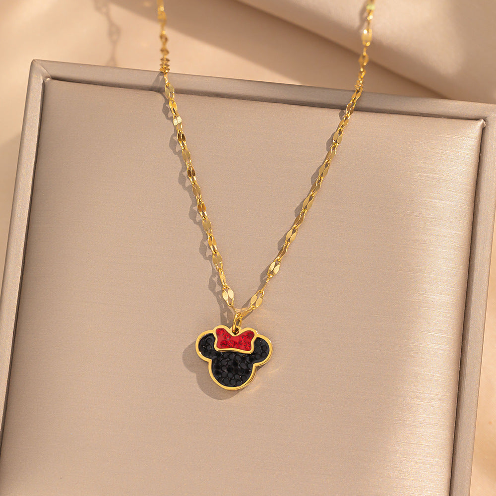 Cartoon Mickey Mouse Set Of Ornaments Necklaces