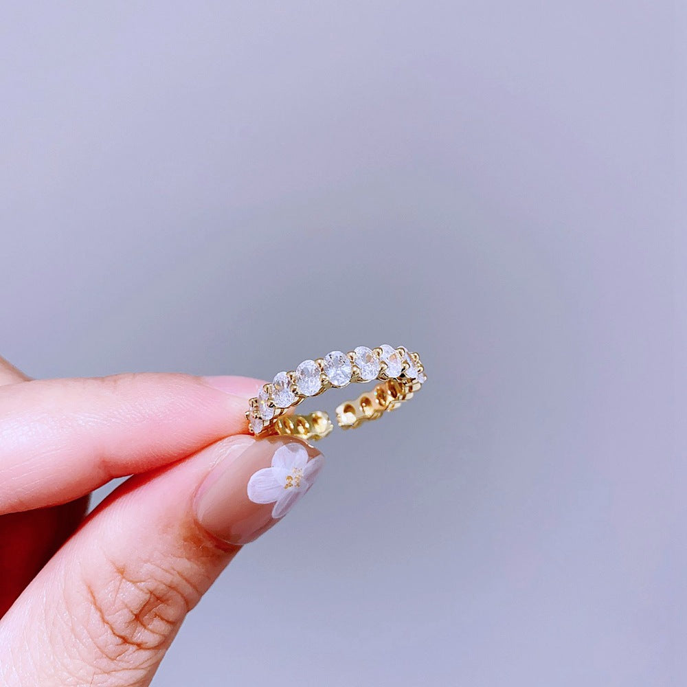 Light Luxury Minority Design Colorful Gemstone Rings