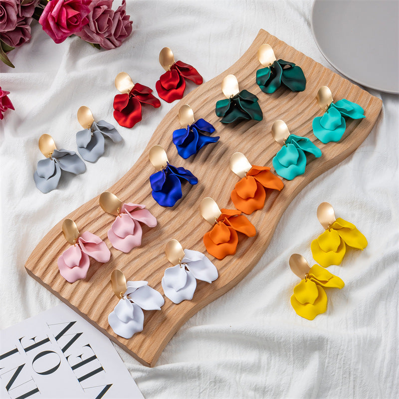 Women's Korean Style Fashionable Temperament Petal Leaf Rings