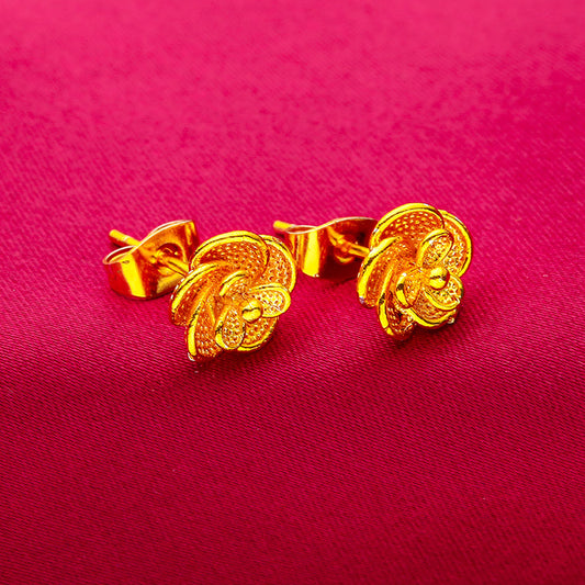 Rose Ear Ornament Vietnam Placer Gold Earrings