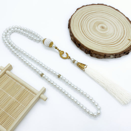 Artificial Glass Pearl Pieces Of Paint Arabic Champagne Bracelet