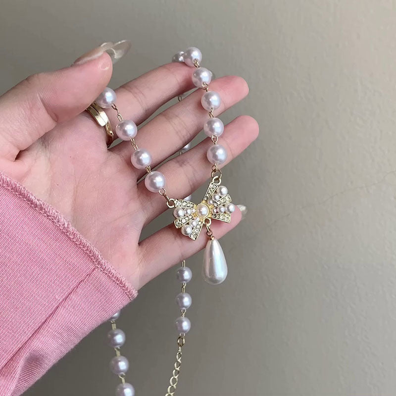 Women's Elegant Pearl For Niche Design Clavicle Necklace
