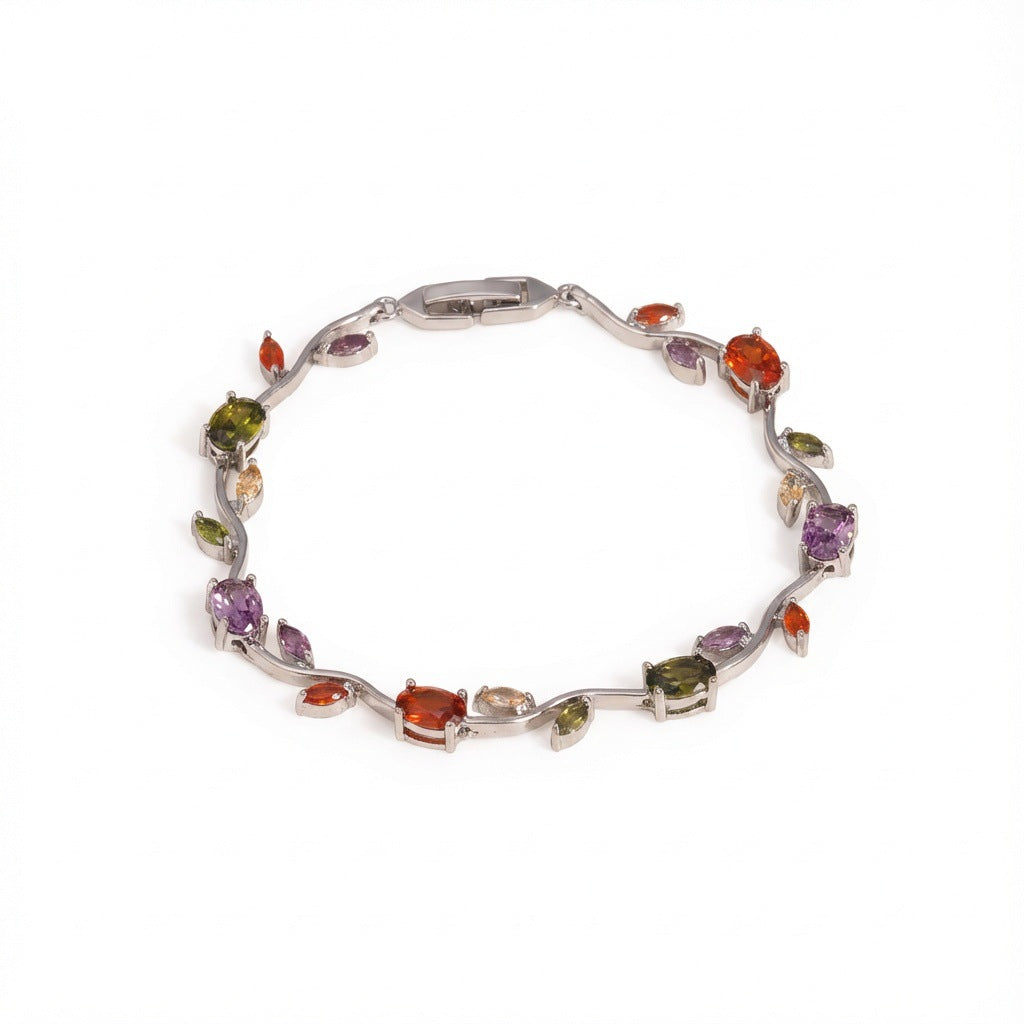 Green Copper Inlaid Zircon Light Luxury High-grade Bracelet