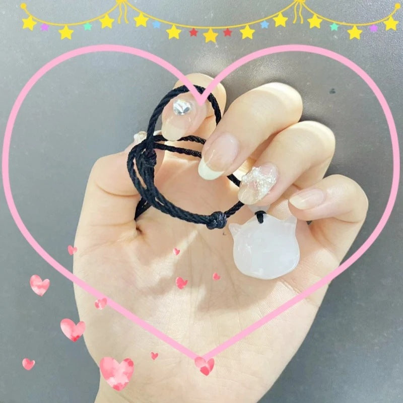 With Hearts Pink Beads High-grade Niche Affordable Luxury Style Stylish Necklace