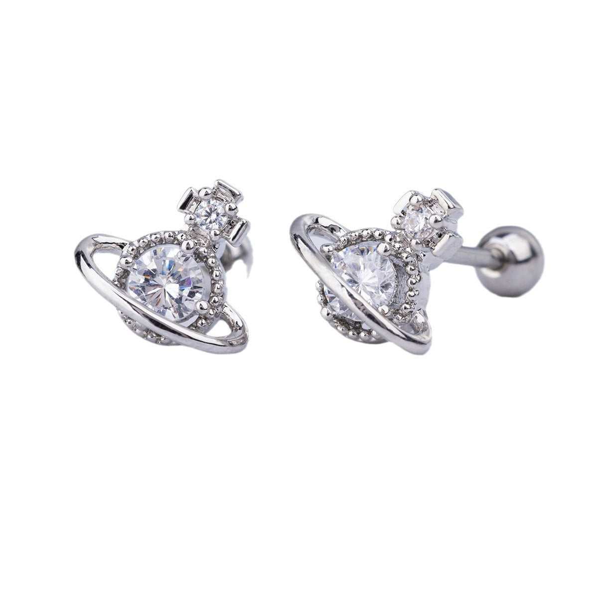 Titanium Steel Ear Bone Spider Cross Screw Earrings