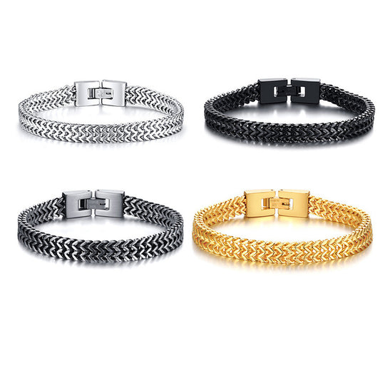 Men's Stainless Steel Keel Chain Trendy Hip Hop Bracelets