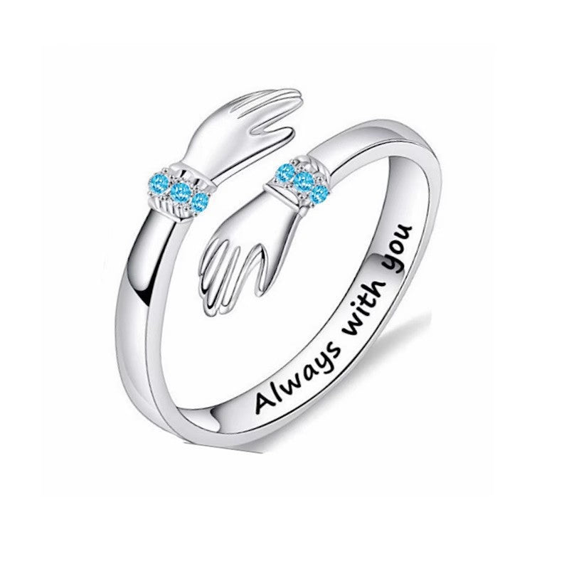 Opening Adjustable Lettering Hug You Card To Give Mom Mother's Rings