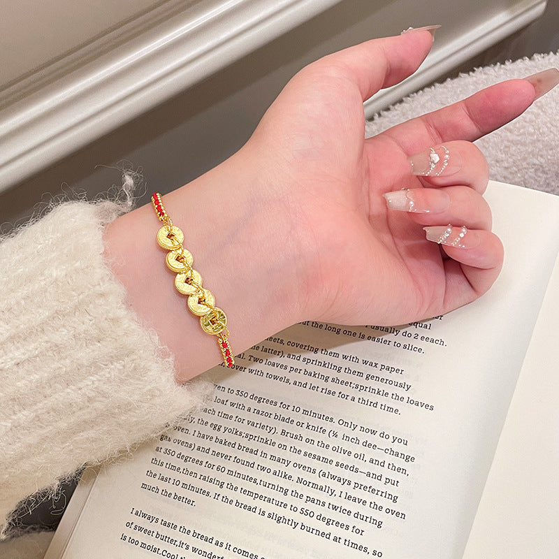 Coins Mush Ice Carrying Strap Female Light Luxury Bracelets