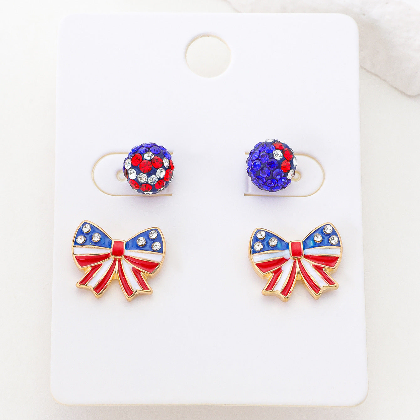 Women's Party Stars Stripes Vintage Drop Oil Rings