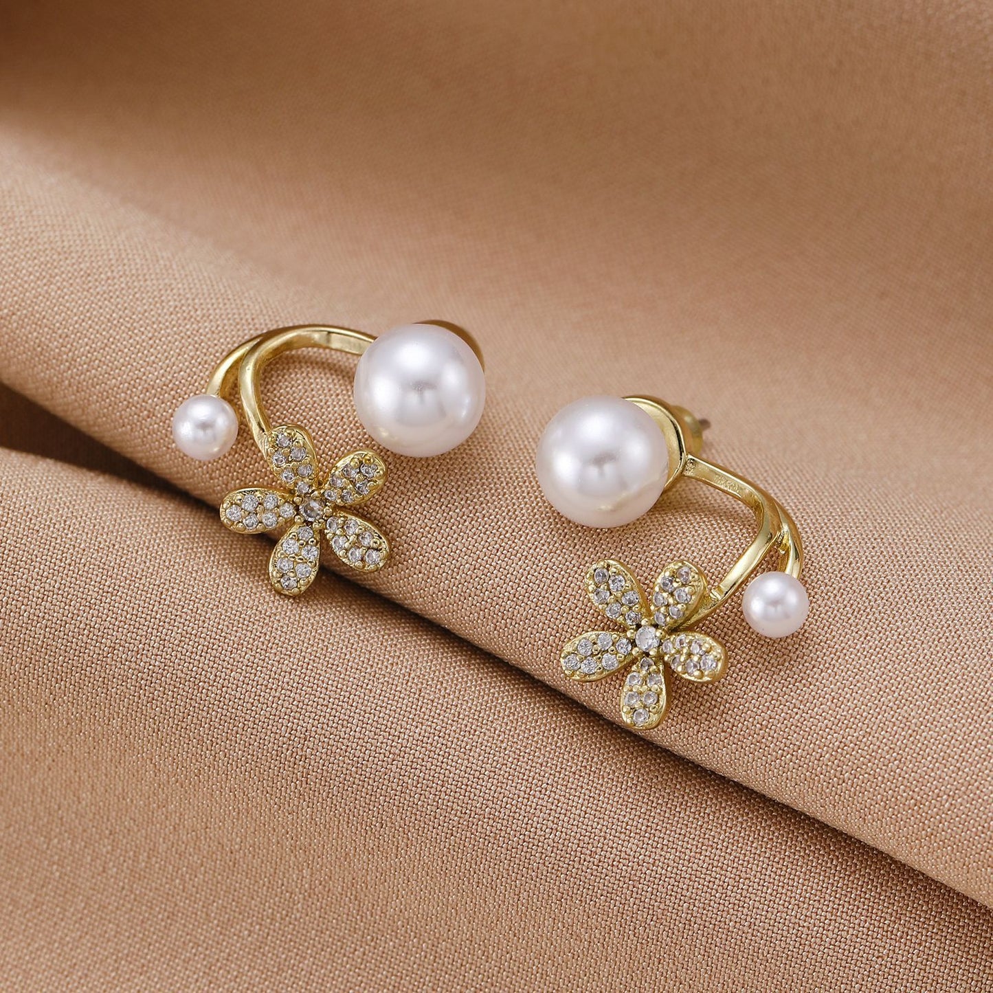 Women's Pearl For French Entry Lux Butterfly Earrings
