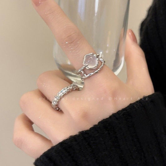 Women's Open-end Zircon Light Luxury High-grade Temperament Index Finger Ring