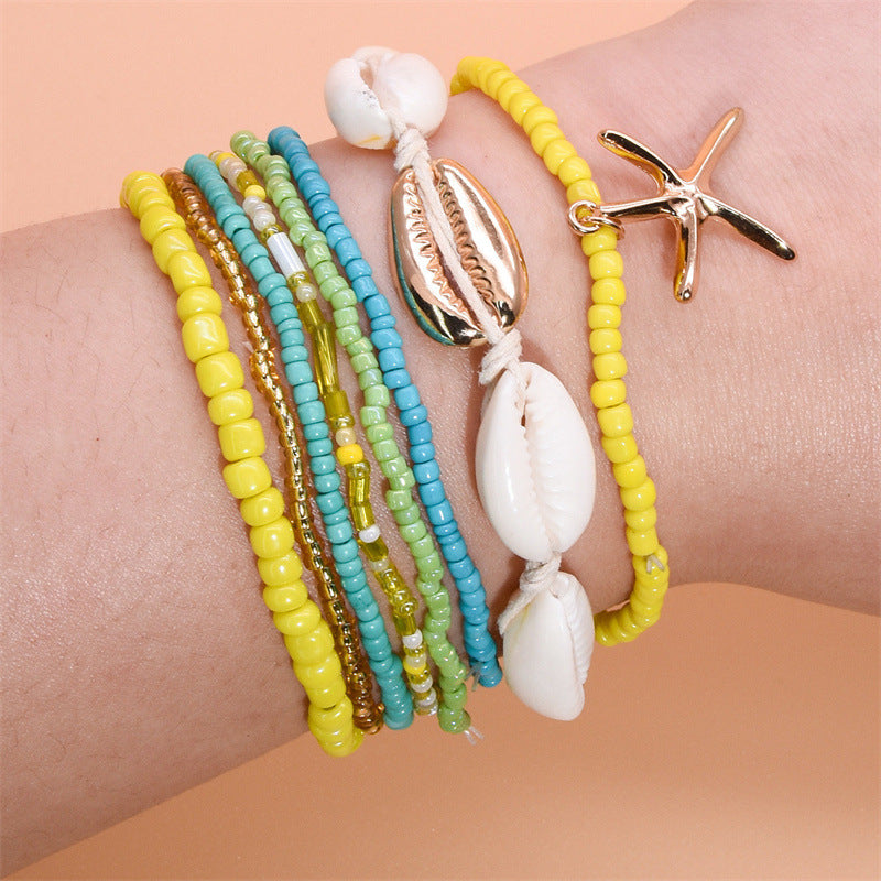 Beach Style Starfish Bead Shell Anklet Bracelets