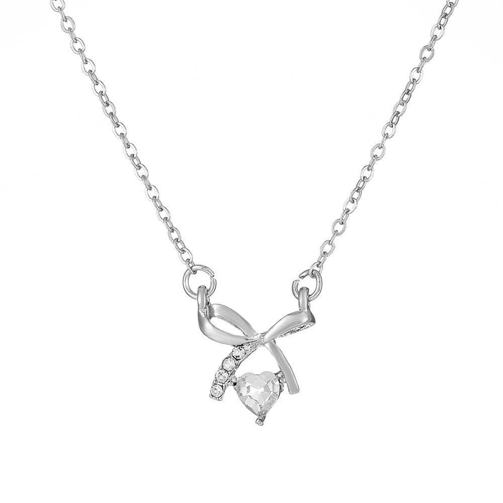 Colorful Moonstone Love Female Niche High-grade Light Luxury Clavicle Necklace