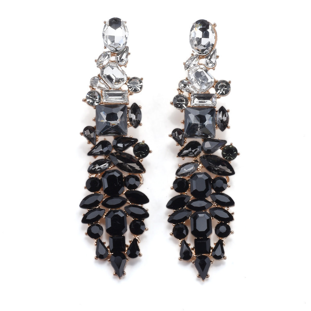 Women's Exaggerated Tassel Fashion Creative Rhinestone Long Earrings