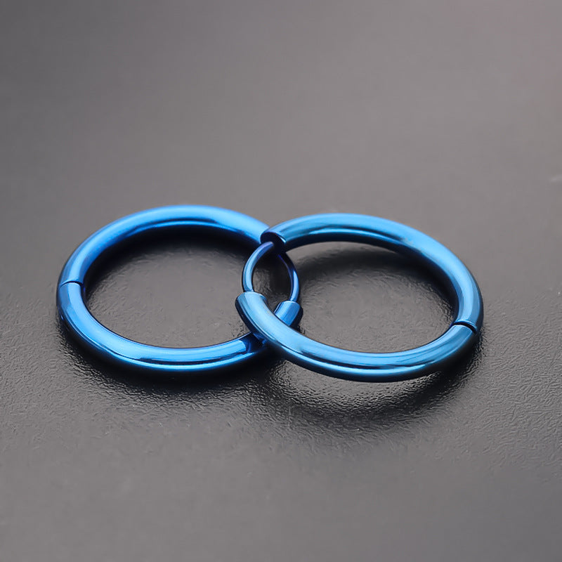 Women's & Men's Personalized Fashion Titanium Steel For Simple Glossy Clip Rings