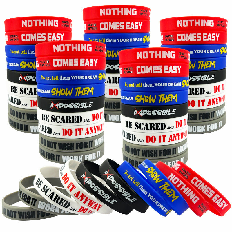 Flag Inspirational Faith Silicone Horse Party Graduation Rings