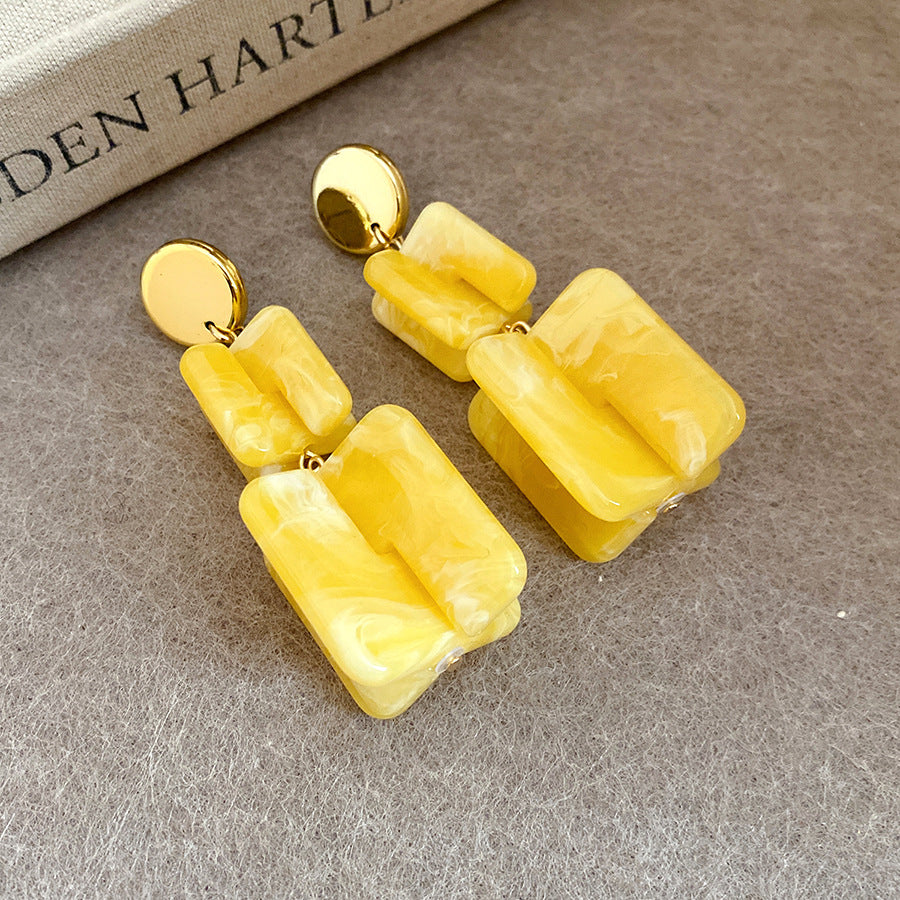 Note Sier Needle Acrylic Stars Summer Earrings