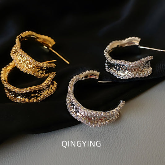 Women's Irregular Design High-grade Light Luxury Temperament Earrings