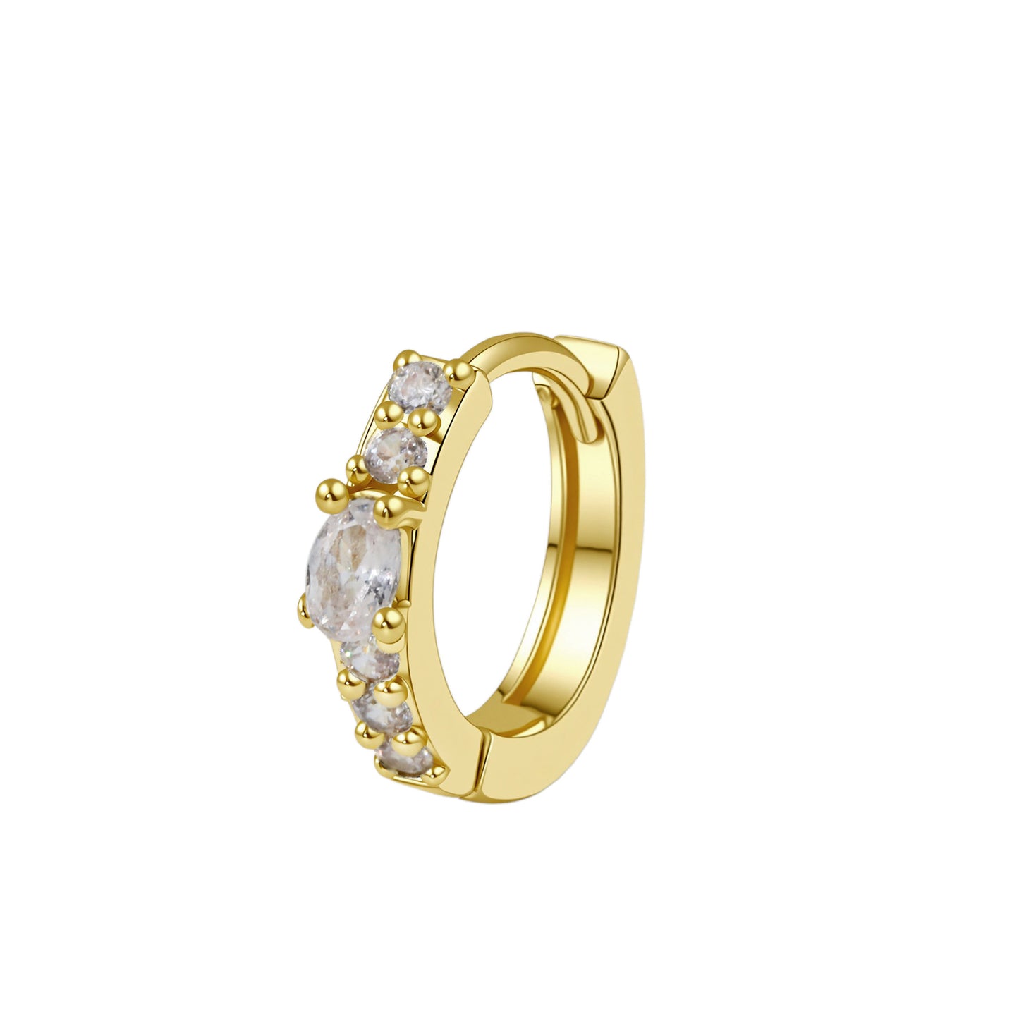 Women's Light Luxury Geometric Flash Clip Simple Fashion Exquisite Inlaid Rings