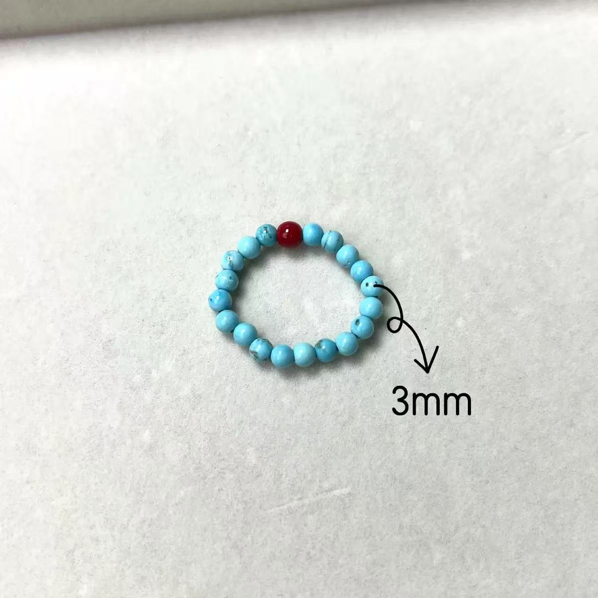 Style Vintage Turquoise Agate Bead Design Light Luxury Pearl Tiger Rings