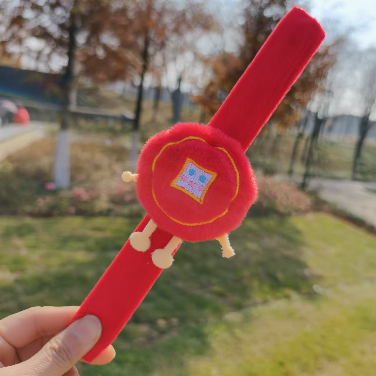 Children's Plush Holiday Gifts Present Wrist Strap Bracelet