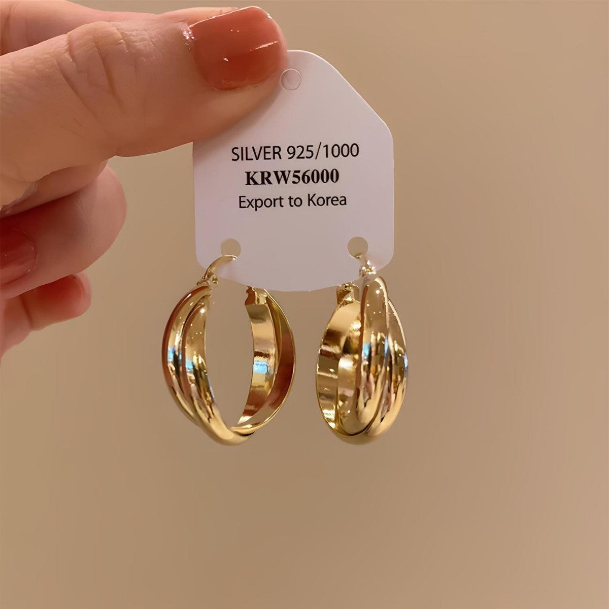 Metal Cross Double Female High Sense Light Earrings