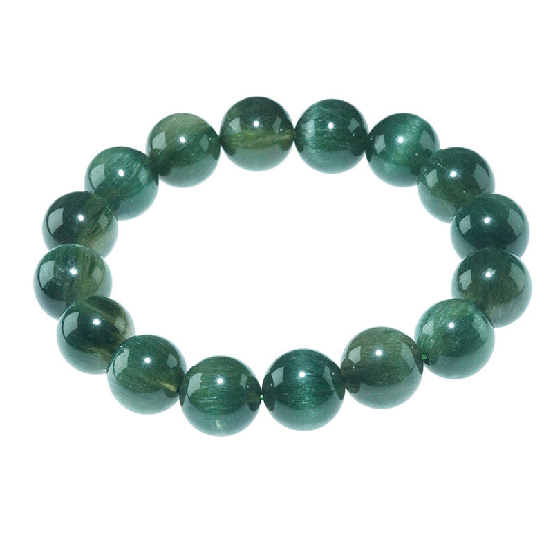 Women's & Men's Natural Brazil Eye Green Rutilated Full Bracelets