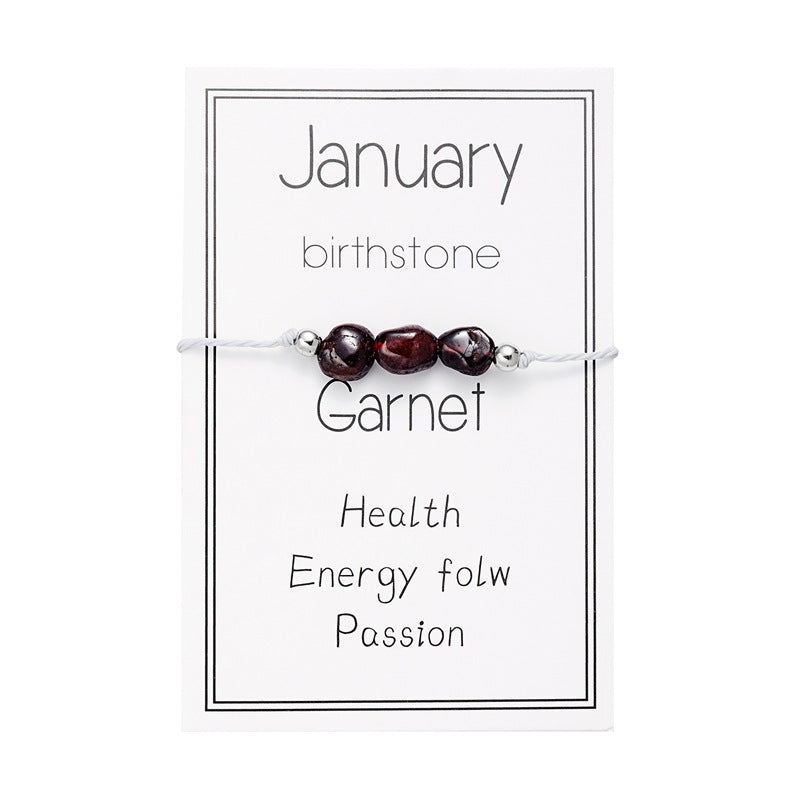 Irregular Month Birthstone Creative Natural Stone Bracelets