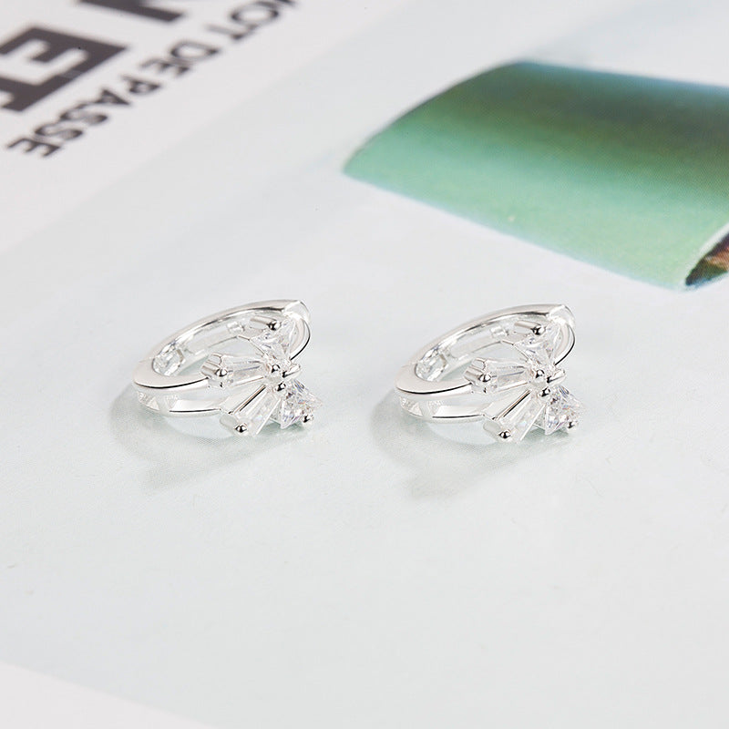 Women's Bowknot Zircon Summer Tide Graceful Personalized Cold Ear Buckle