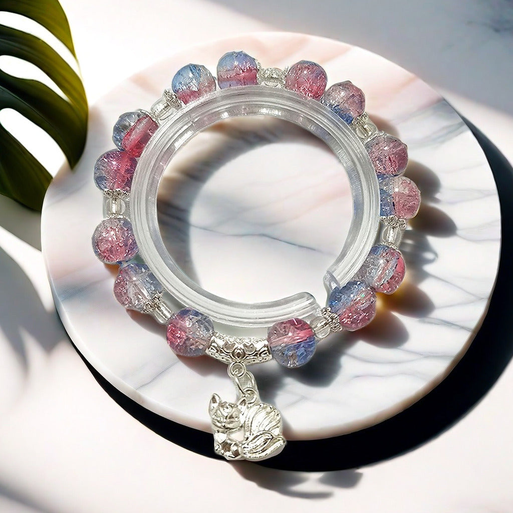 Fantasy Flower Glazed Female Gradient Contrast Bracelet