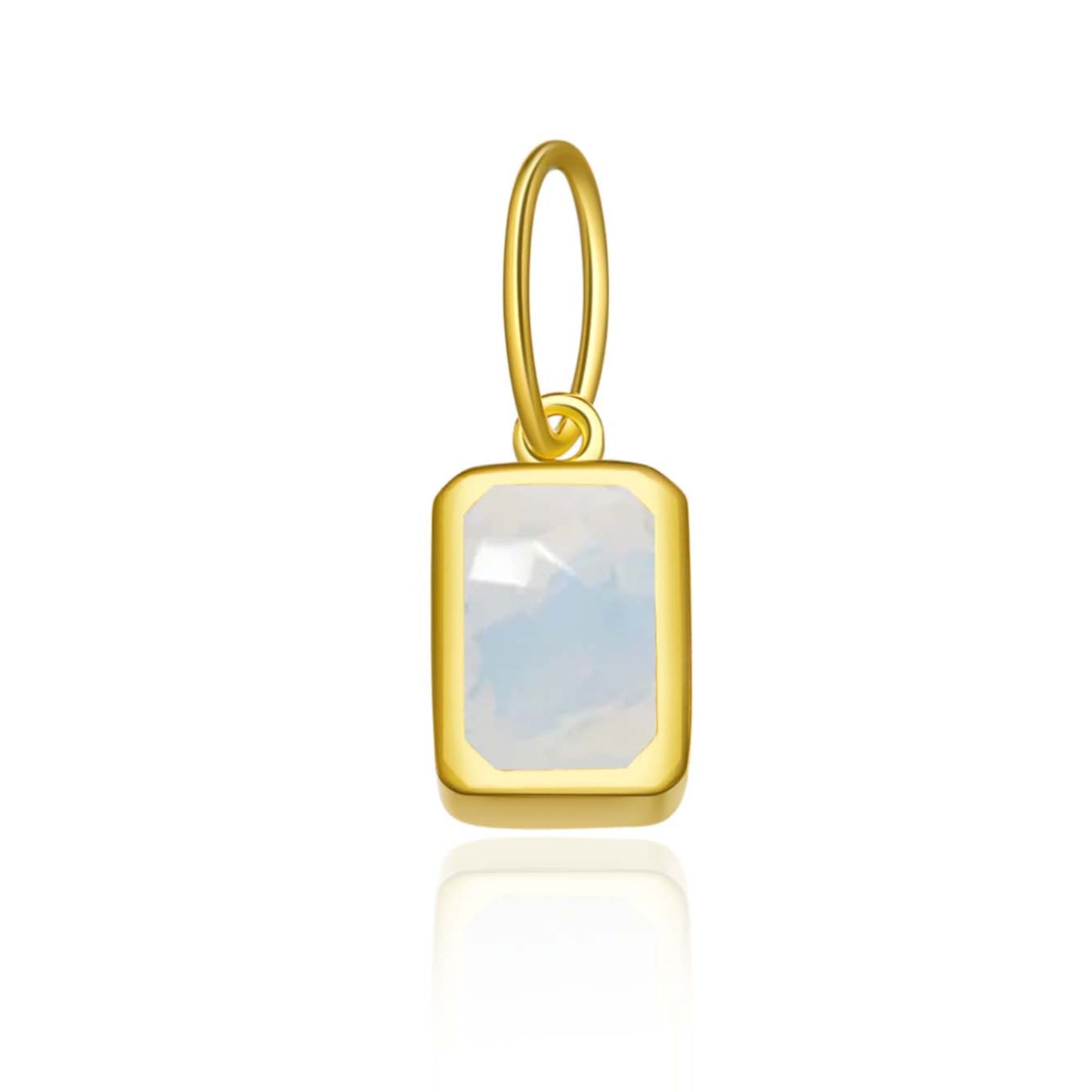 Women's Birthstone Sterling Sier Parts Square Zircon Pendants