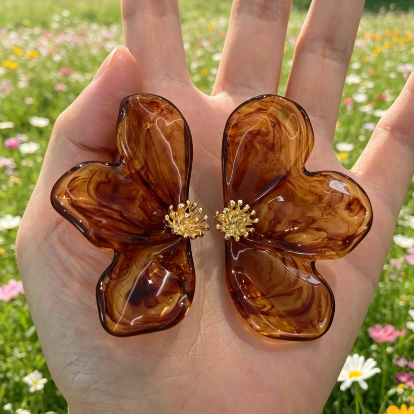 Tigereye Series Female Exquisite Vintage Special Interest Earrings