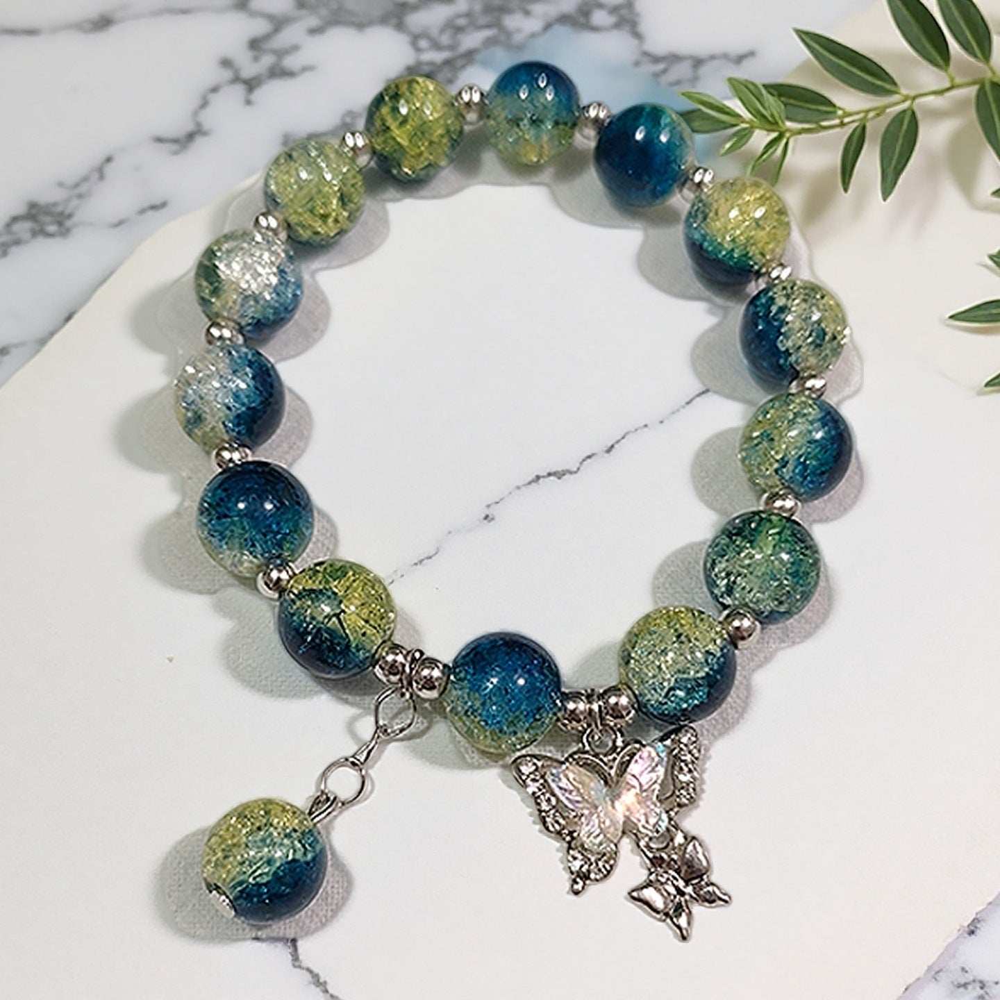 Fantasy Flower Glazed Female Gradient Contrast Bracelet