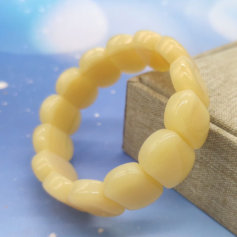 Crystal Jasper Manual Amitabha Laser Sculpture Temple Knot Bracelet