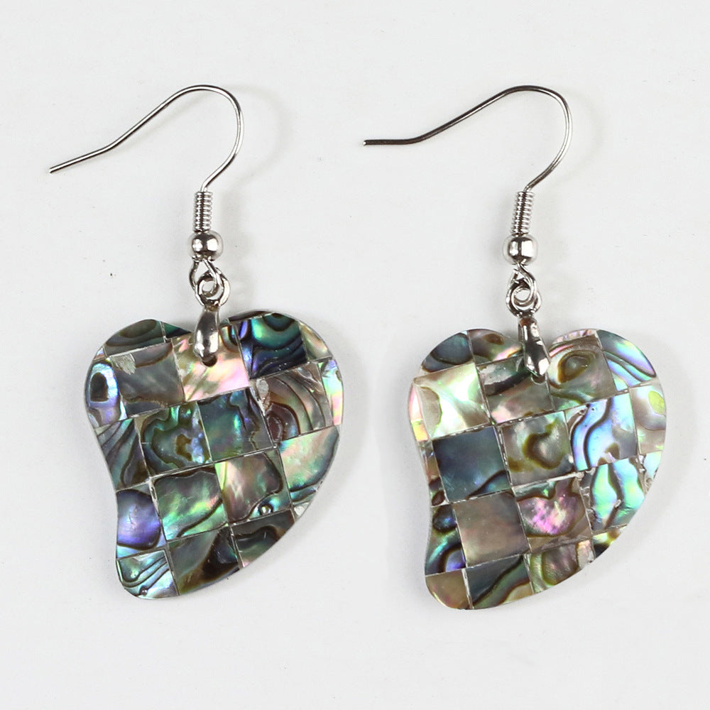 Natural Abalone Shell Ear Hook Eardrop Earrings