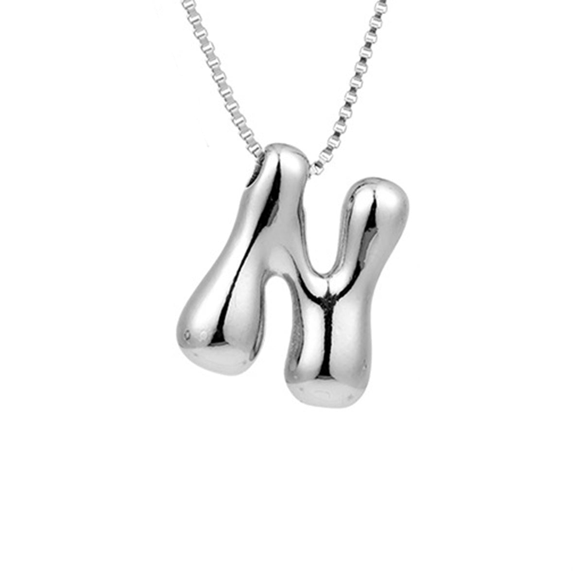 Letter Hip Hop Sier Chubby Clavicle Pendants