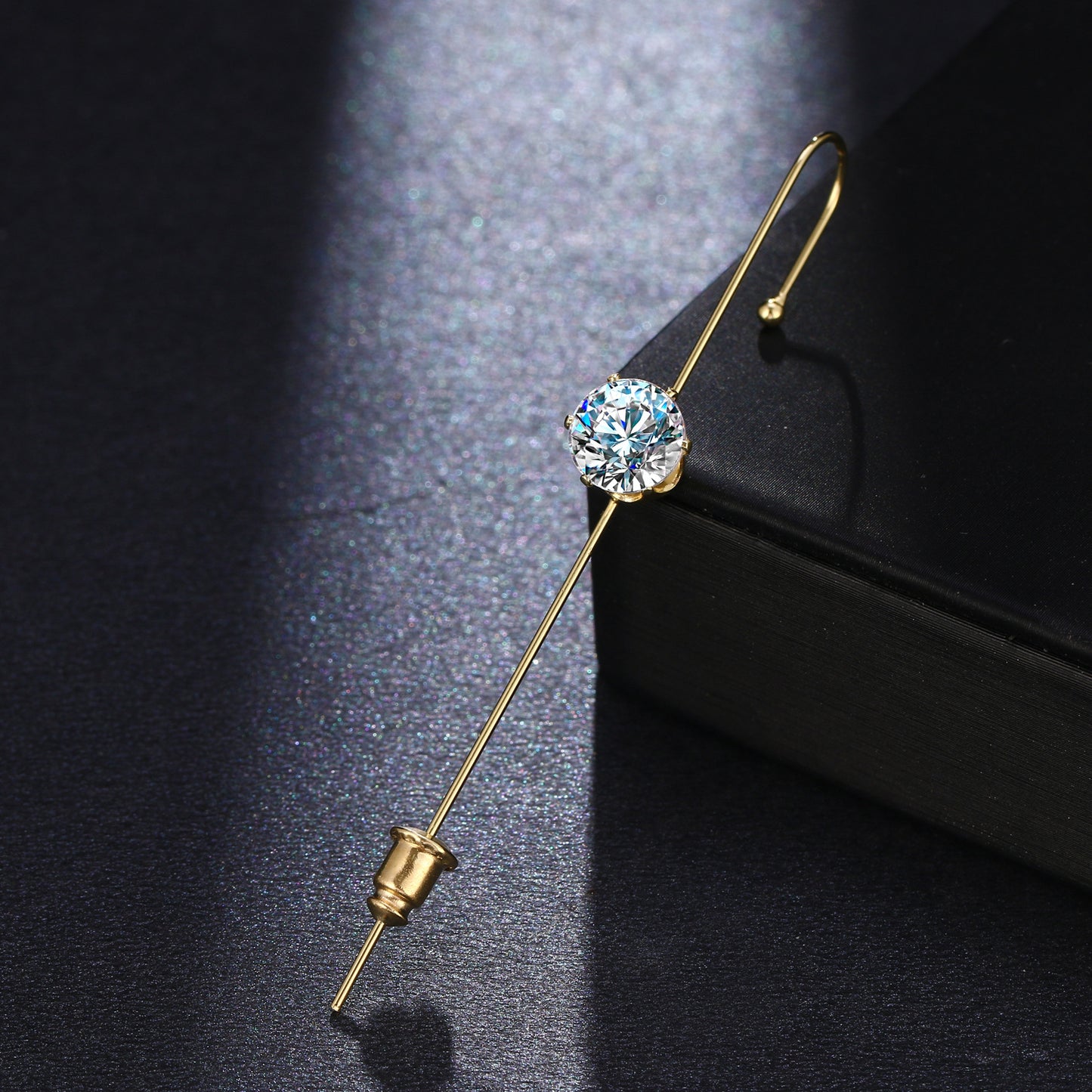 Super Fairy Copper Inlaid Zircon Temperamental Cold Style Earrings