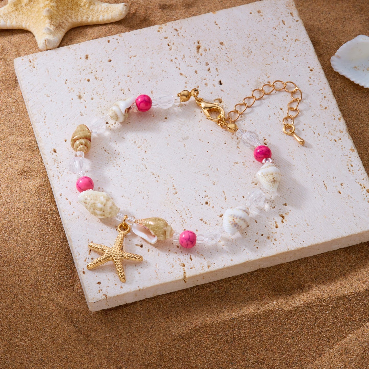 Bohemian Beach Foot Fashion Conch Crystal Bracelet