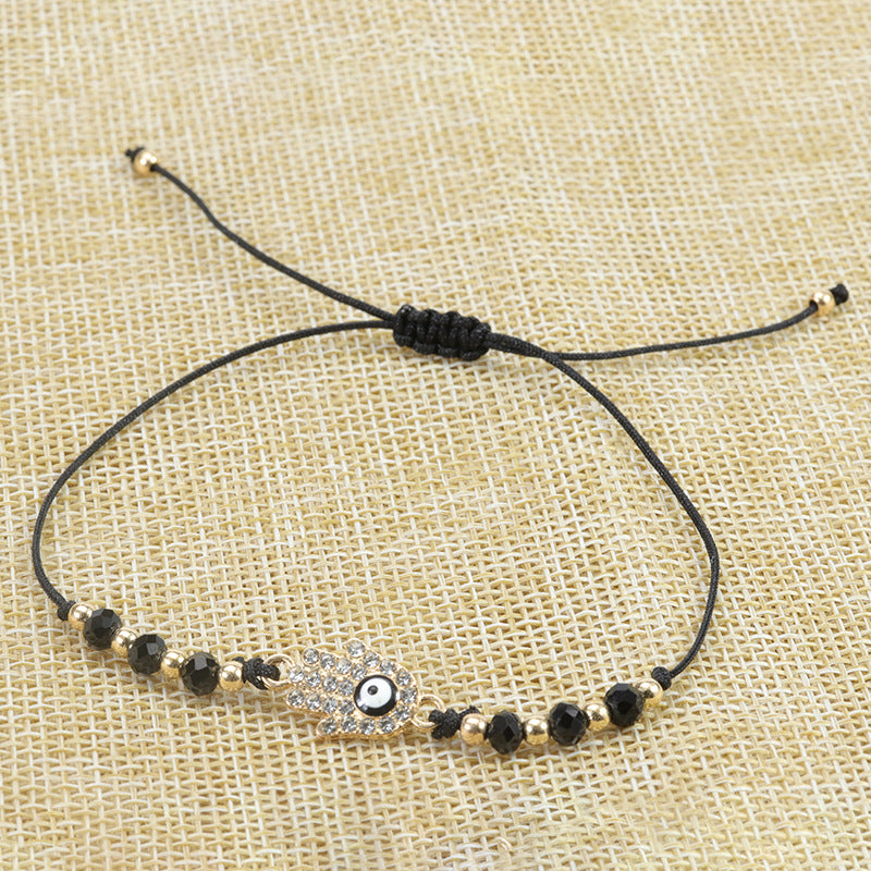 Crystal String Beads Angel Eyes Charm Bracelet