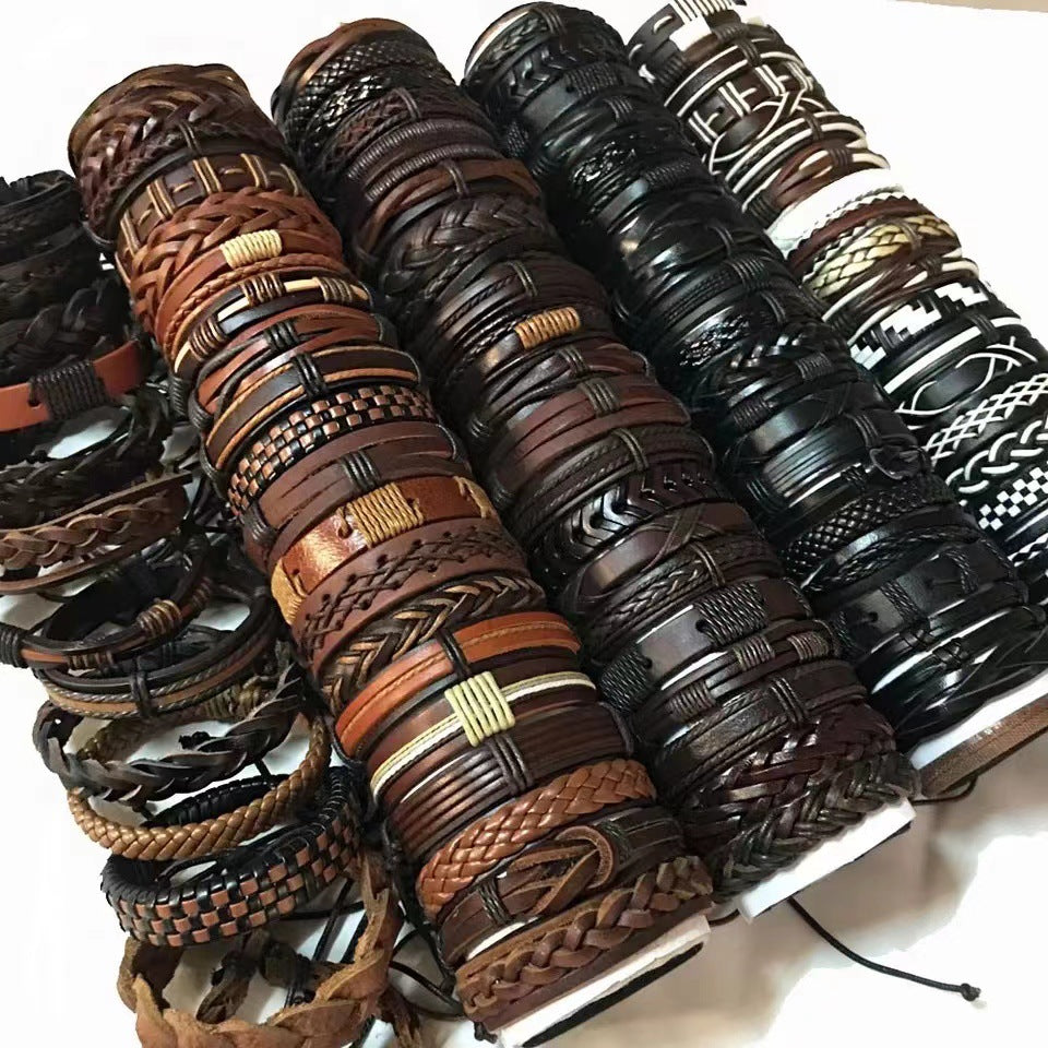 Suit Any Mixed Color Hand-woven Leather Bracelets