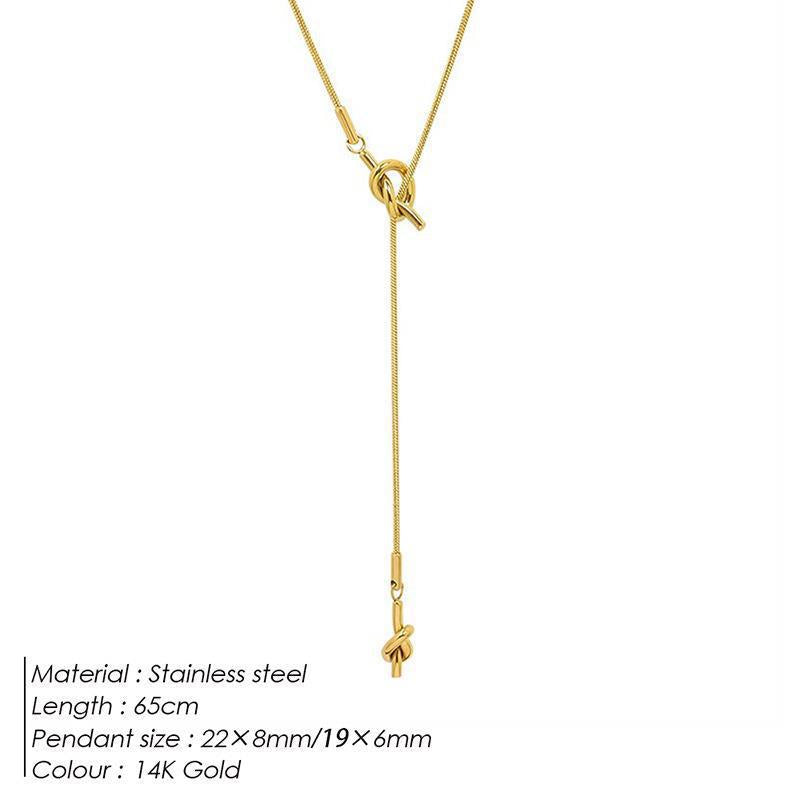 Luxury Fashion Cold Style Long Sweater Chain Minimalist Necklace
